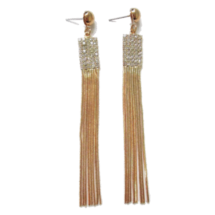 Long Shinny Gold Earring